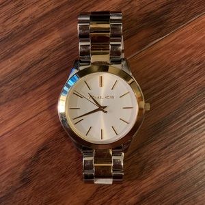Michael Kors Two Tone Slim Runway Watch